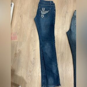 vintage angel cross rhinestone jeans size 7